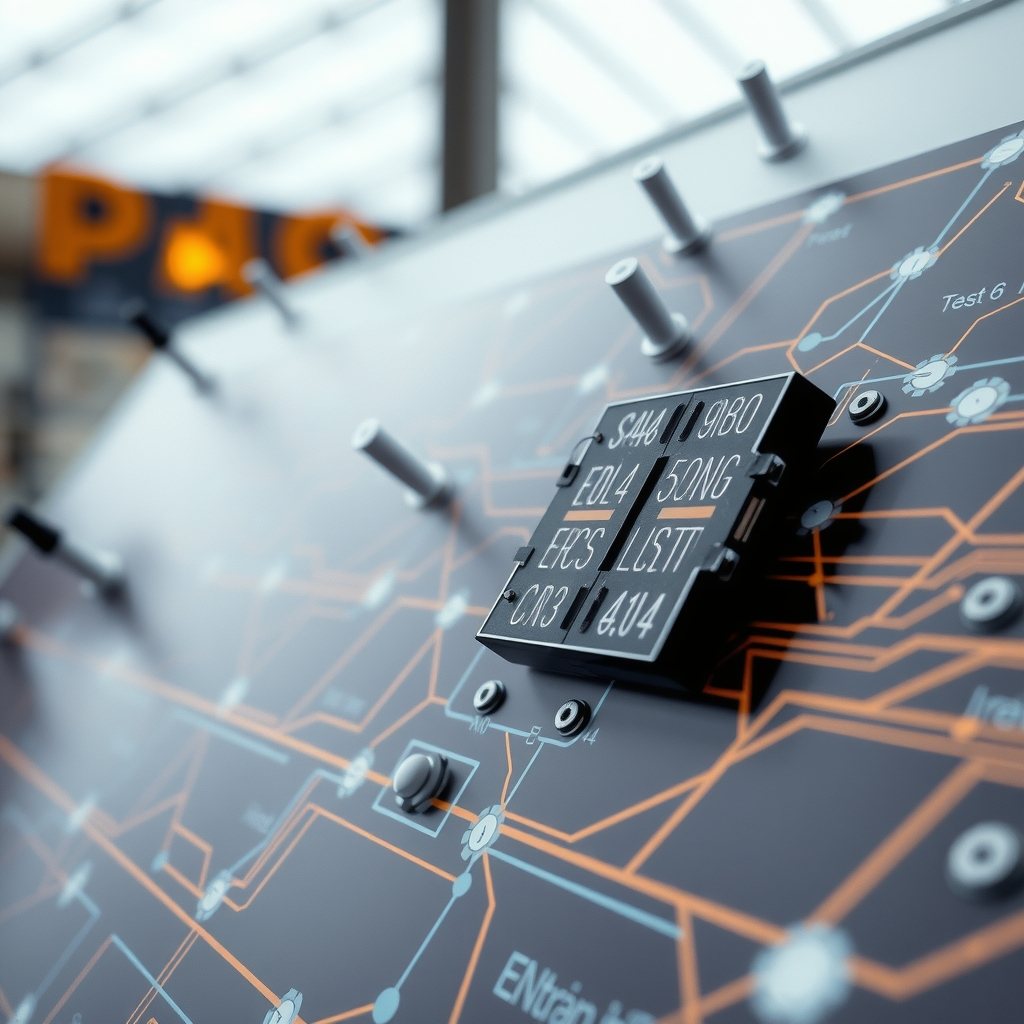 A microscopic close-up view of electrons moving across a silicon p-n junction.