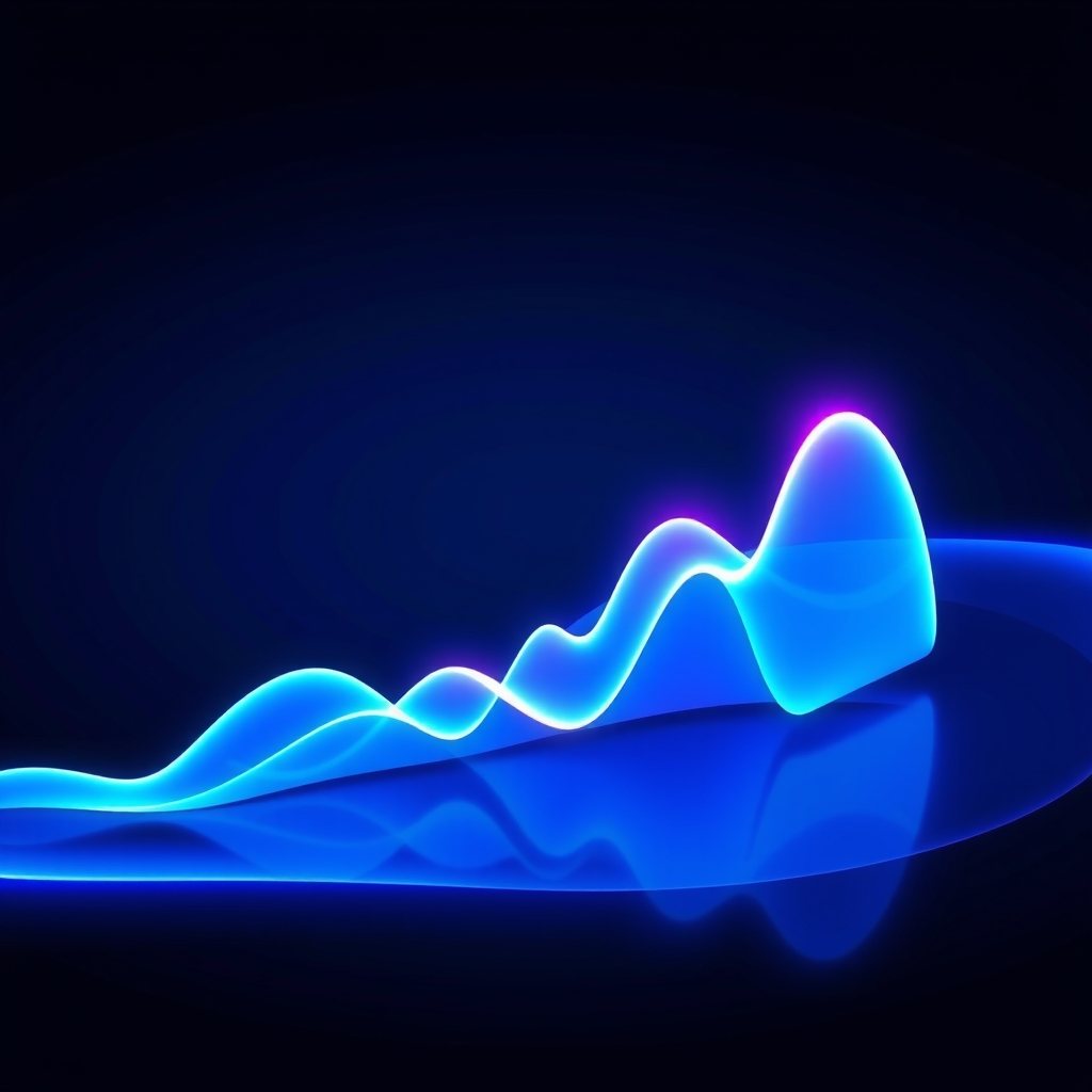 A clean data visualization showing how walking motion forms repeating wave patterns.